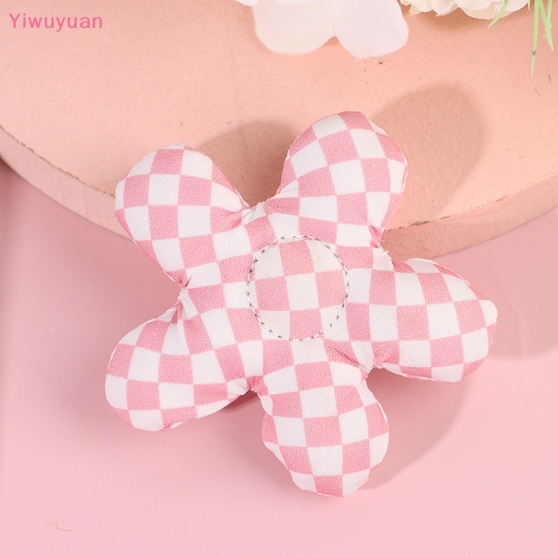 < Yiwuyuan > Mặt Dây Chuyền Hình Bông Hoa Năm Cánh Bằng Vải Cotton Làm Móc Khóa DIY Mới