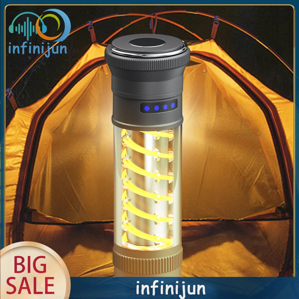 Đèn Cắm Trại Chống Thấm Nước Sạc USB Loại C 10-150LM 1800mAh