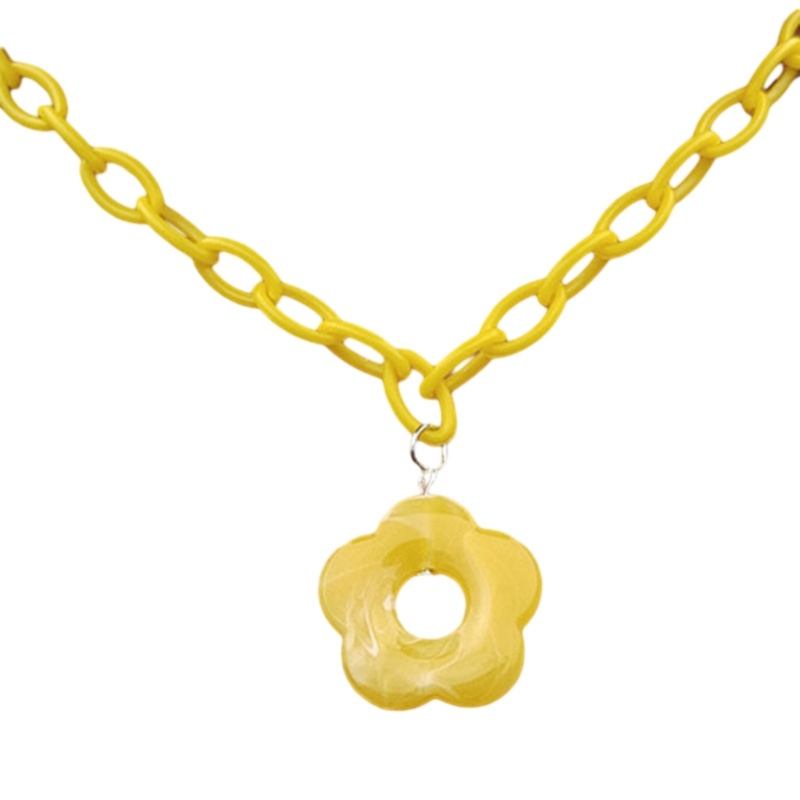 Vòng cổ Choker Bằng Acrylic Mặt Hoa Đơn Giản Thời Trang Y2K