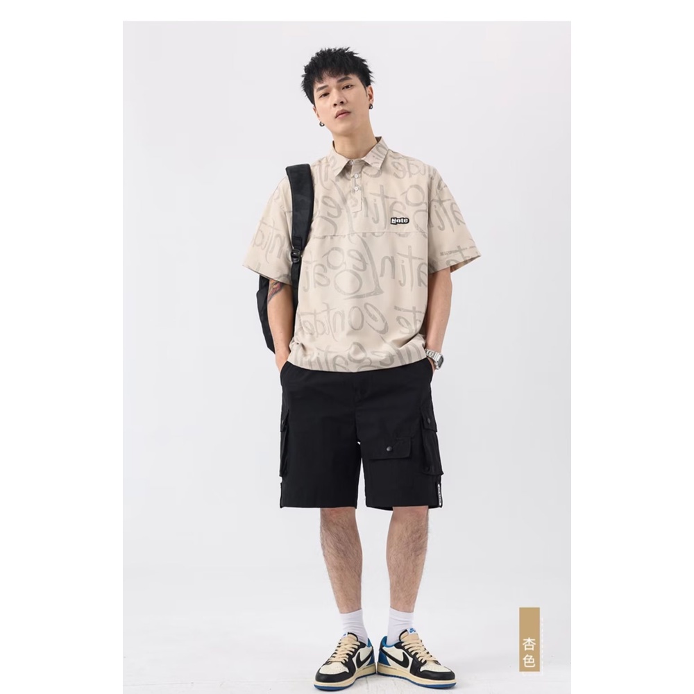 Áo Thun polo Ngắn Tay Phong Cách Retro Thời Trang Cho Nam