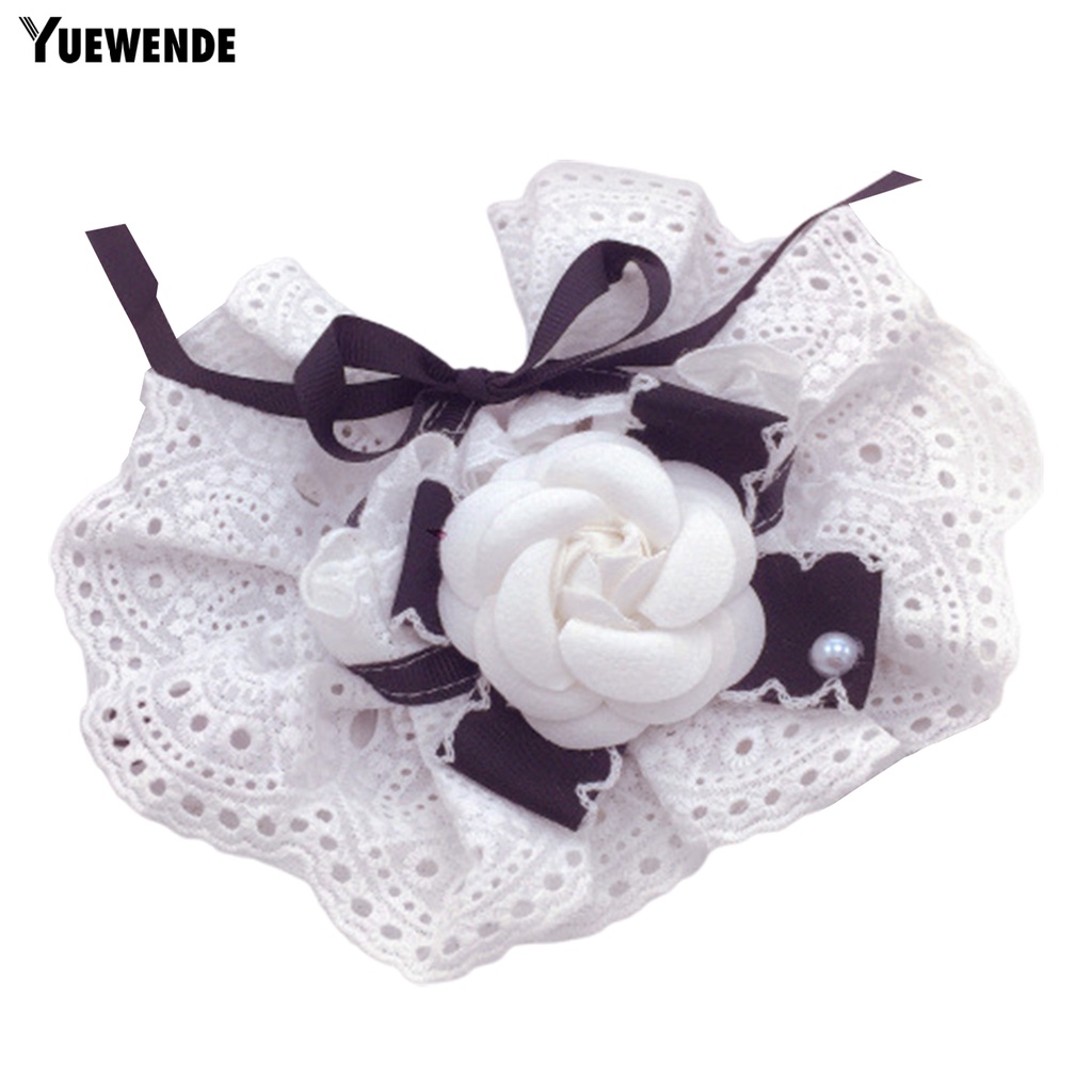 Yq.e Vòng Cổ Yếm Thắt Nơ Hoa Tinh Tế Dễ Mặc Tại Nhà Cho Thú Cưng