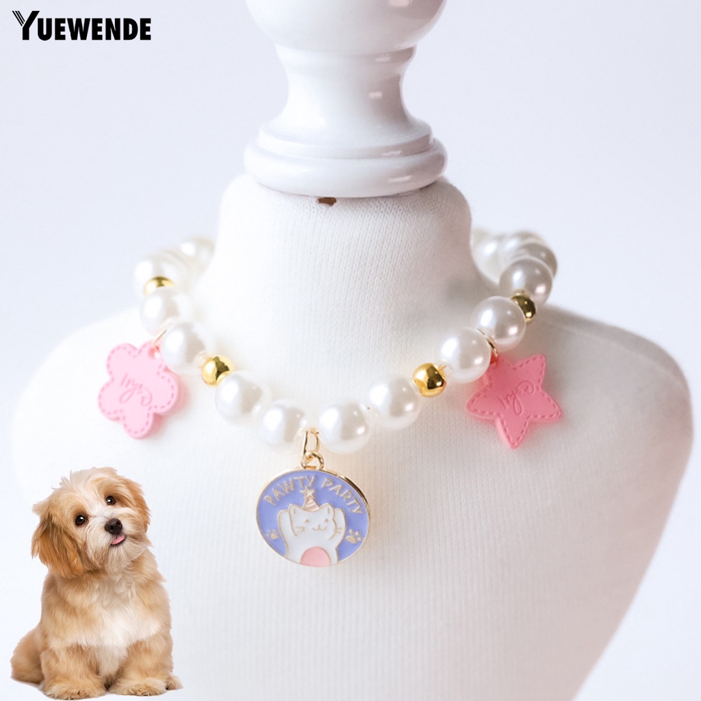 Vòng Cổ Chuỗi Hạt Nhỏ Thanh Lịch Dễ Phối Đồ Làm Đạo Cụ Chụp Ảnh Cho Thú Cưng