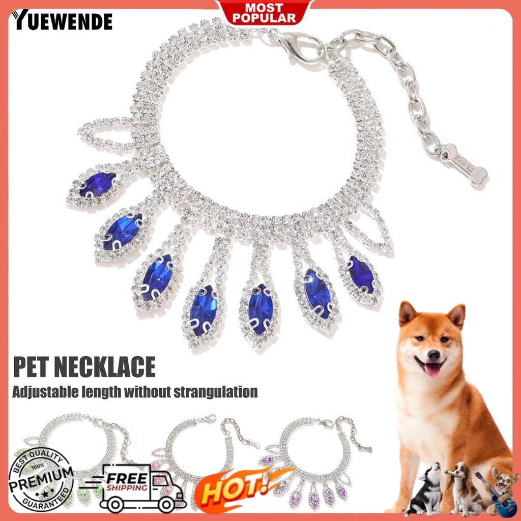 Yq.e Vòng cổ Mặt Hình Động Vật Nhỏ Lấp Lánh Bề Mặt Mịn Cho Thú Cưng