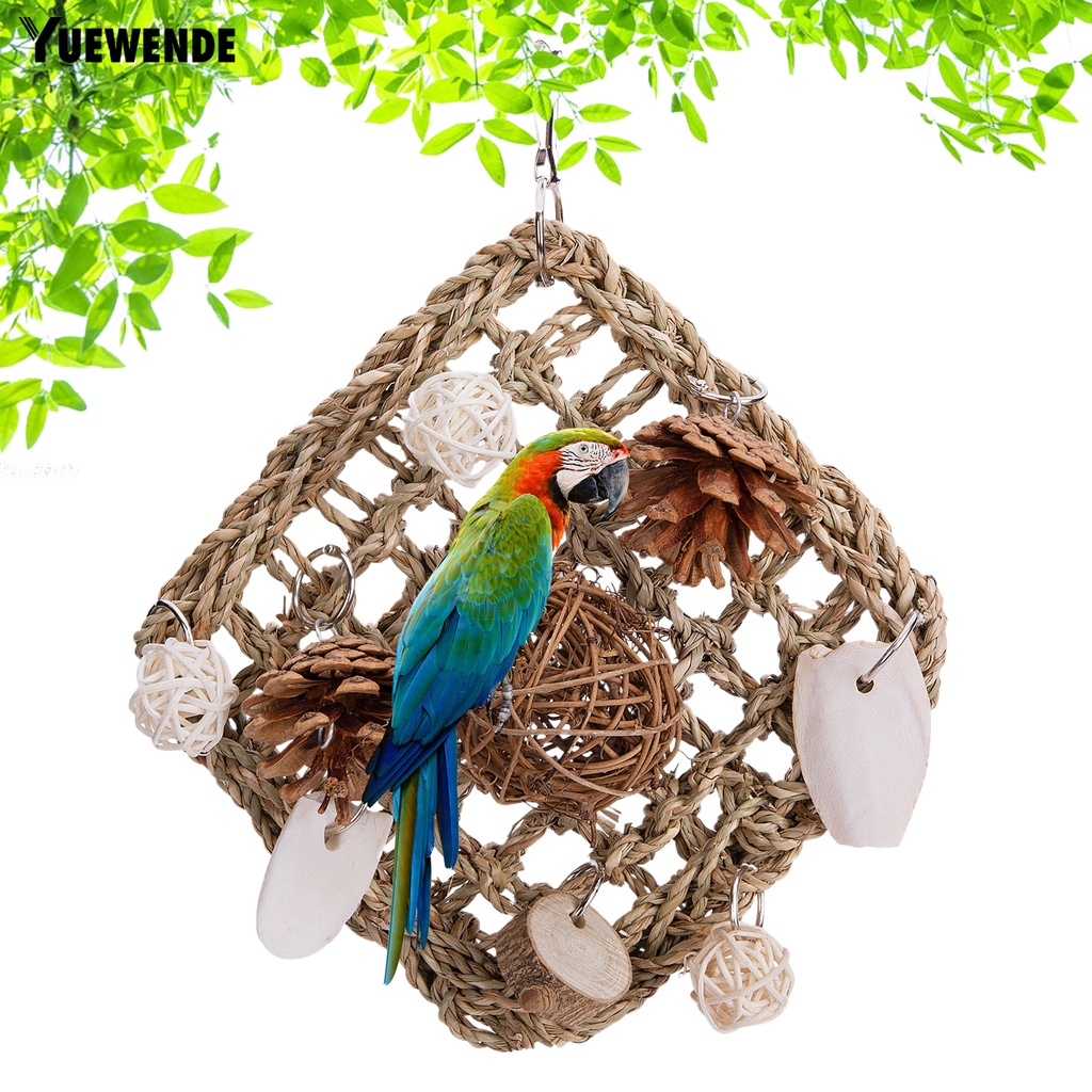 Yq.e Đồ Chơi Chất Liệu Tự Nhiên Trọng Lượng Nhẹ Chống Cắn Mài Răng Cho Chim Vẹt