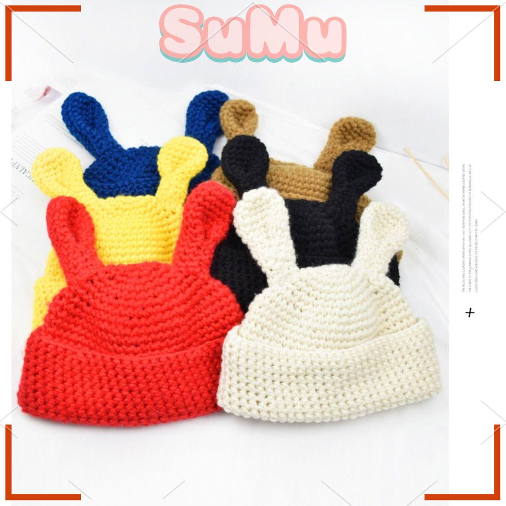 Mũ Tai Thỏ Dệt Kim Dễ Thương Thời Trang Thu Đông