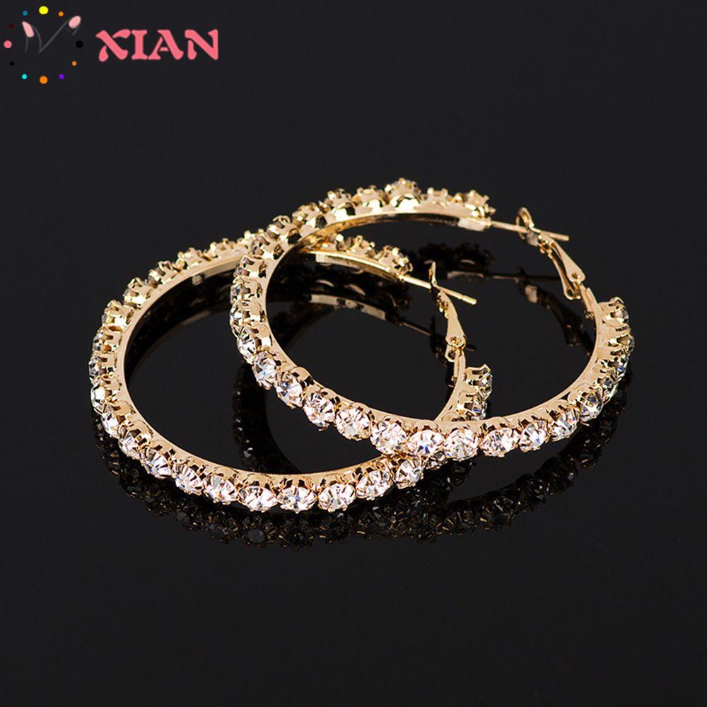 Khuyên Tai Tròn Lấp Lánh Thời Trang Cho Nữ