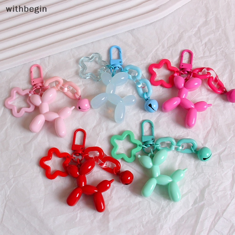 1 Móc Khóa Hình Chú Chó Và Bong Bóng Màu Sắc Ngọt Ngào Dễ Thương Cho Bạn Gái