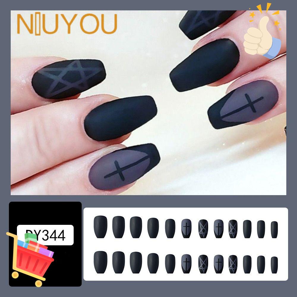 Bộ 24 Móng Tay Giả Che Phủ Toàn Diện Dùng Múa Ba Lê DIY
