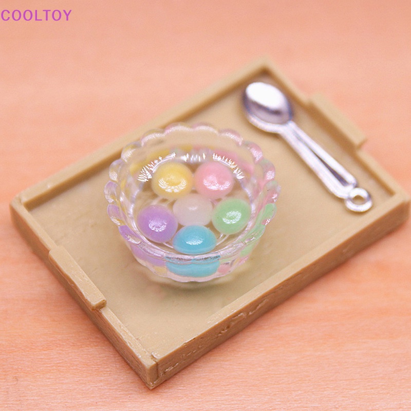 1 Bộ Bánh Bao Và Muỗng Mini Tỉ Lệ 1: 12 Trang Trí Nhà Búp Bê