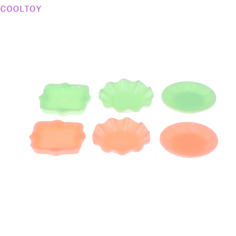 Set 3 Đĩa Tròn / Vuông Bằng Ren Trang Trí Nhà Búp Bê 1: 6