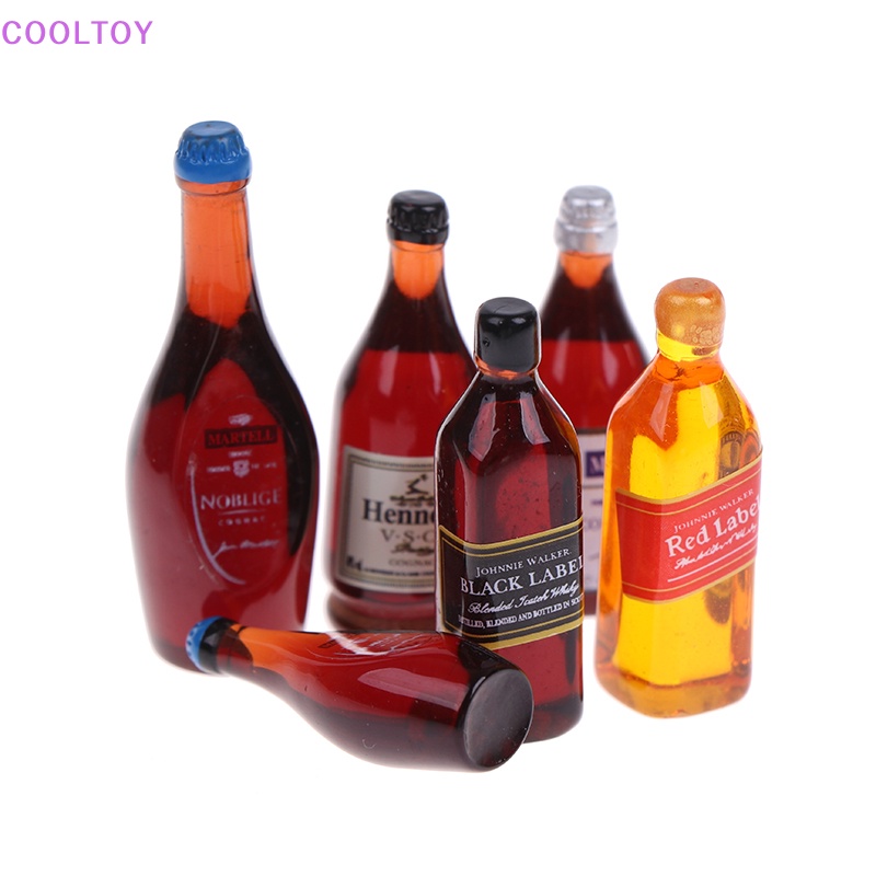 Set 10 Chai Rượu Mini Tỉ Lệ 1: 12 Dùng Để Trang Trí Nhà Búp Bê