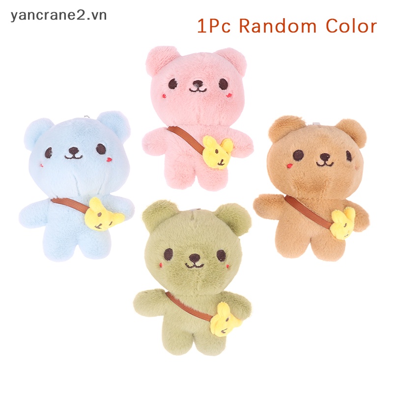 Búp Bê Nhồi Bông Hình Gấu Mềm Mại 14CM Treo Túi Xách / Móc Khóa Trang Trí Xe Hơi / Quà Tặng {yancrane2.vn}