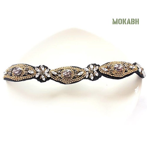 [Mokabh] Băng Đô Co Giãn Đính Hạt Đá Đẹp Mắt Dành Cho Cô Dâu Đám Cưới