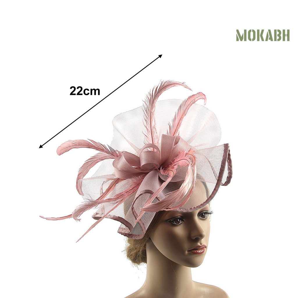 Mũ Lưới Thắt Nơ Trang Trí Tóc Màu Trơn Thanh Lịch