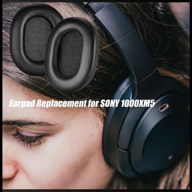 Set 2 Miếng Đệm Tai Nghe Thay Thế Bằng Da Cho Sony 1000XM5