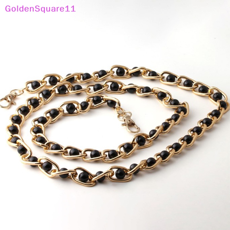 Dây Xích Kẹp Túi Xách / Hành Lý Đính Hạt Ngọc Trai Mạ Vàng Sang Trọng