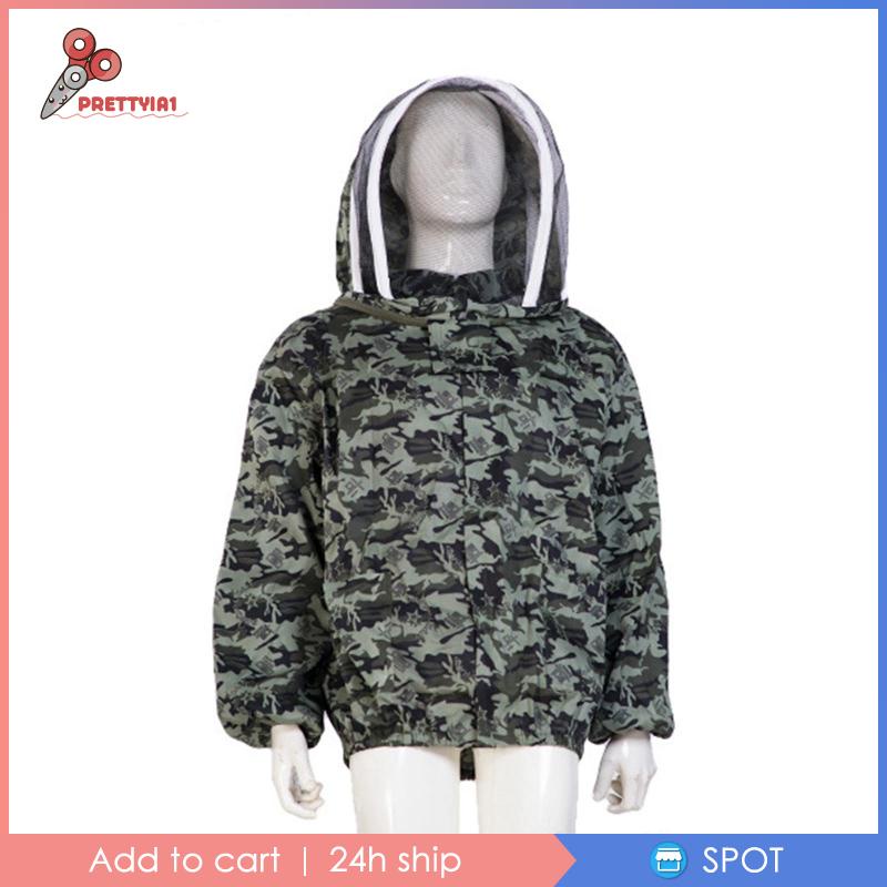 [Prettyia1] Set Áo Khoác Và Mũ Nuôi Ong Cao Cấp Kèm Túi Đựng