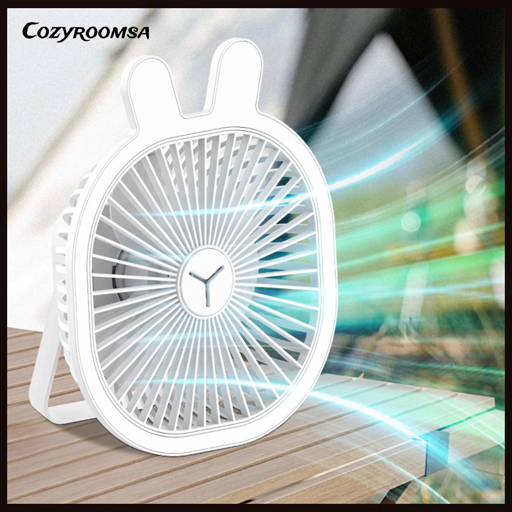 Quạt Làm Mát USB 5W 1200mAh Có Đèn 3 Chế Độ Tiện Dụng Mang Theo Du Lịch
