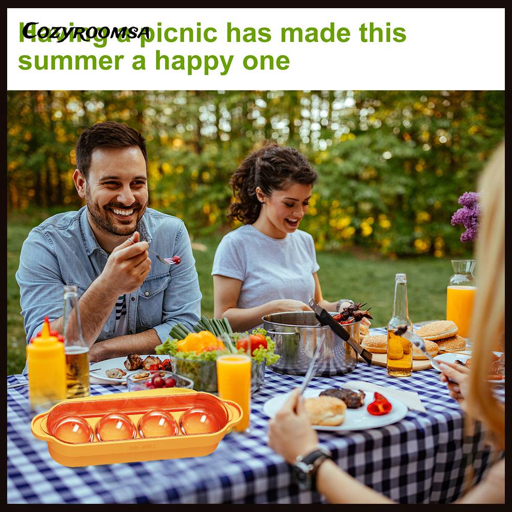 Khuôn Silicone Làm Đá 4 Ô Có Thể Tái Sử Dụng