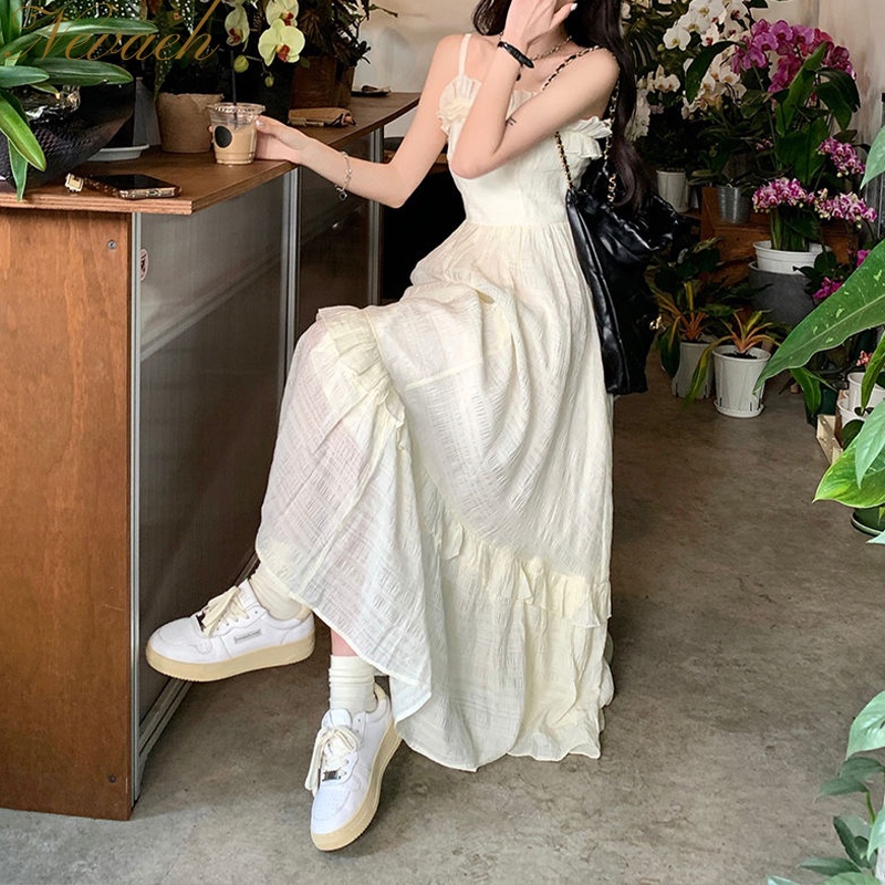 Đầm Hai Dây Ôm Eo Phong Cách Pháp Thời Trang Mới 2023 Cho Nữ