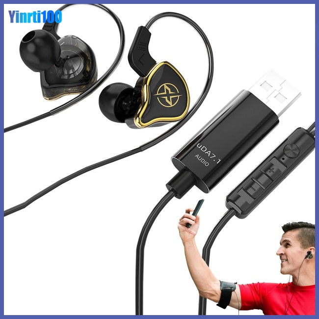 Tai Nghe Chụp Đầu Yinrti Ut-01 Cổng Usb 7.1 Có Micro Âm Thanh Siêu Trầm Và Phụ Kiện