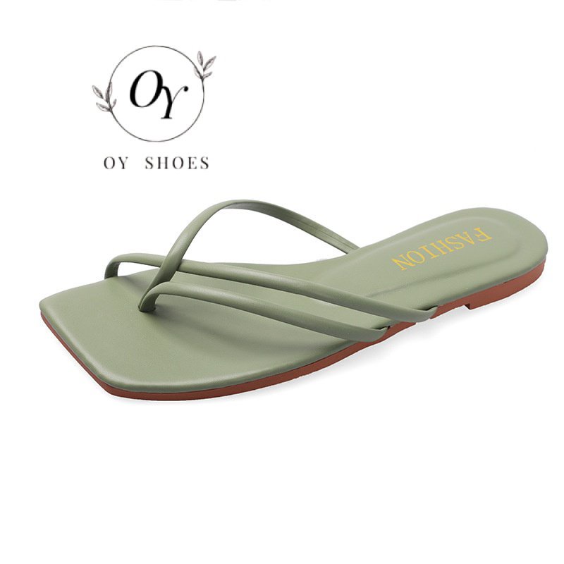 Dép Sandal Đế Bằng Mũi Vuông Phong Cách Hàn Quốc Thời Trang Mùa Hè 2023 Cho Nữ