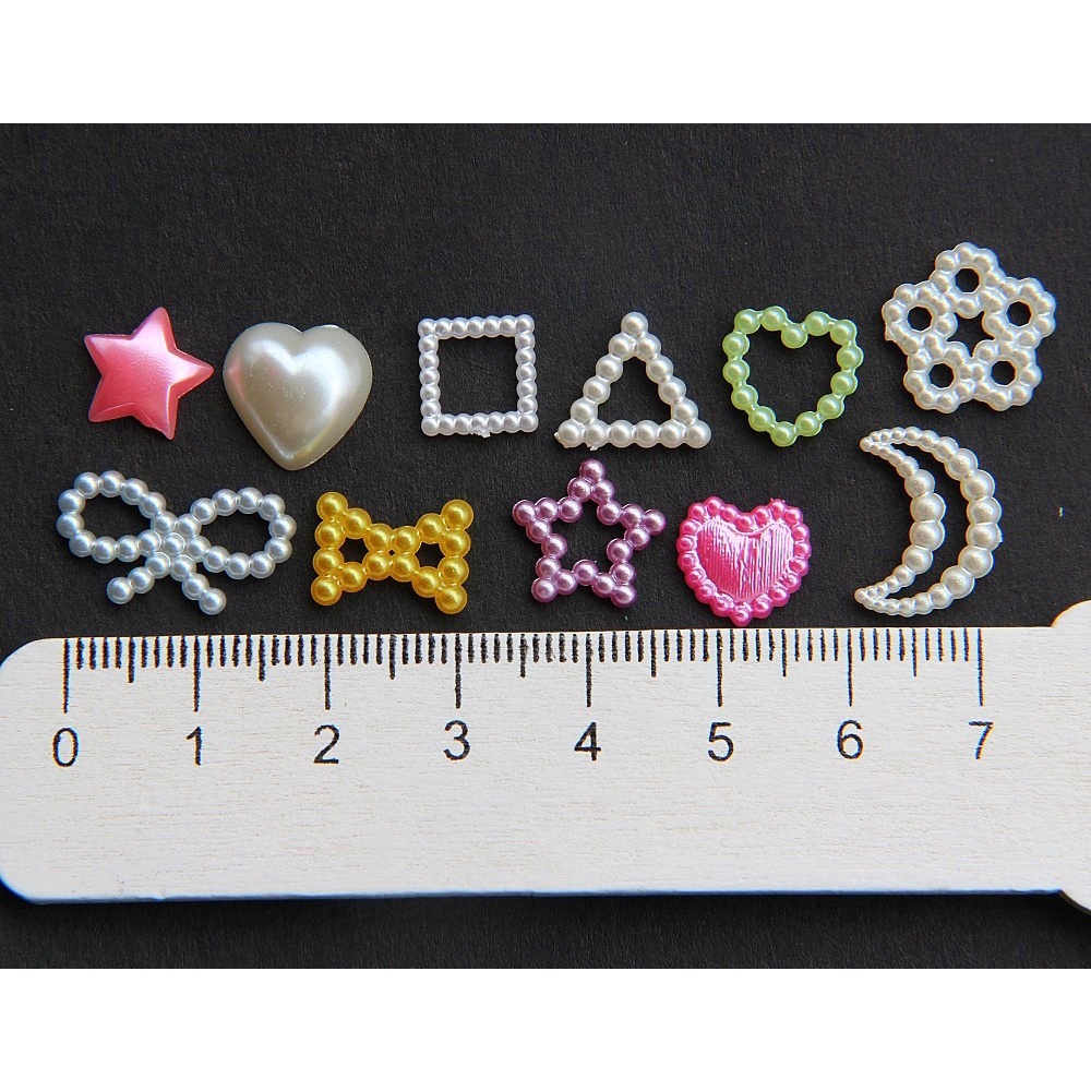 10pcs/Túi Hạt Ngọc Trai Giả Bằng ABS Dùng Trang Trí Móng Tay DIY