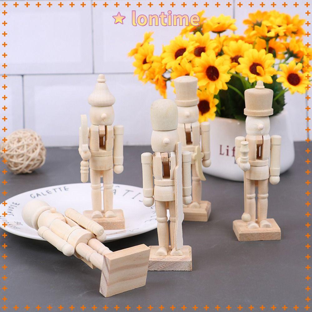 Mô Hình Búp Bê Người Lính Lylytime Nutcracker Màu Trắng Thủ Công DIY