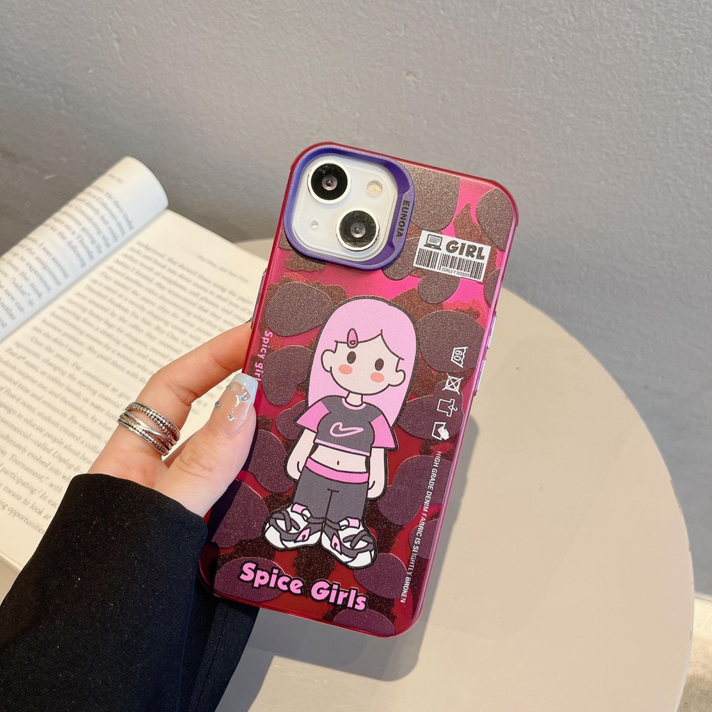 Ốp Điện Thoại Tpu Dẻo Trong Suốt Họa Tiết Hoạt Hình Màu Bạc Thời Trang Chống Sốc Cho iPhone 14 13 12 11 Pro Max