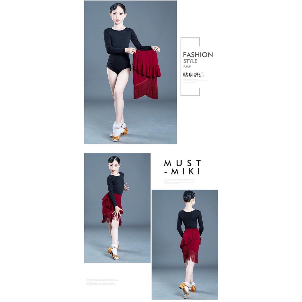 Đầm Khiêu Vũ Latin Không Tay Thiết Kế Mới Cao Cấp Thời Trang Dành Cho Bé Gái