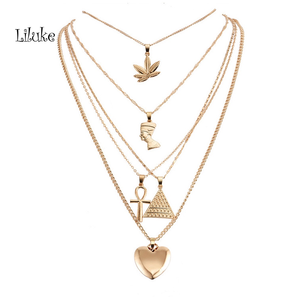 Vòng cổ Hợp Kim Trang Trí Tháp Eiffel Và Trái Tim Xinh Xắn Cho Nữ