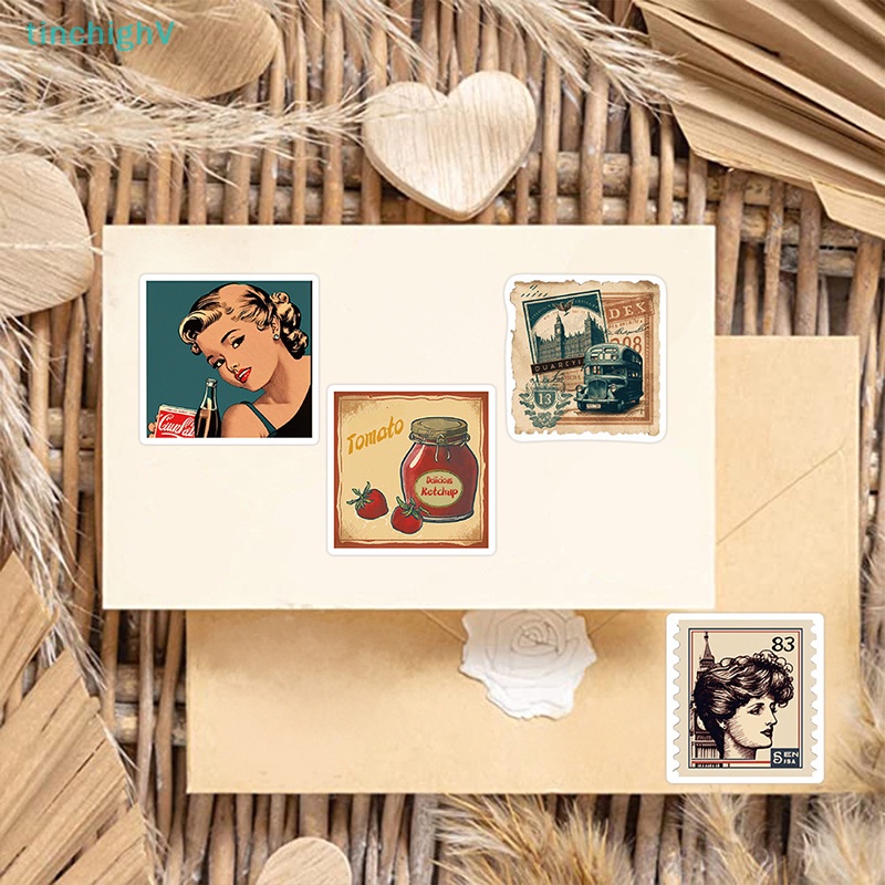 [TinchighV] Set 50 Nhãn Dán Graffiti Châu Âu Mỹ Cổ Điển Trang Trí Xe Hơi / Va Li / Điện Thoại / Tủ Lạnh [Mới