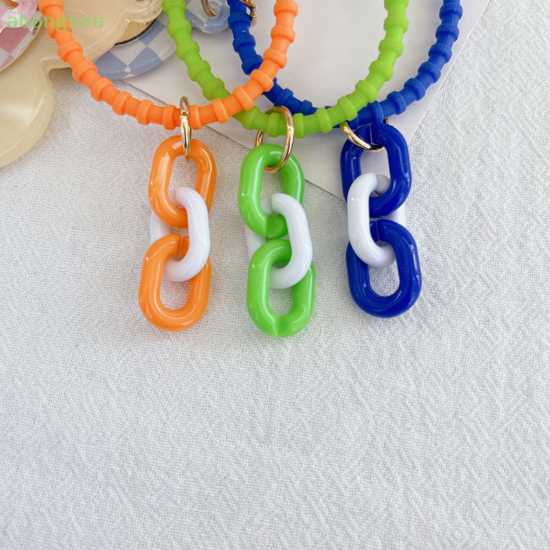 Abongsea Móc Khóa Mặt Gương Nhỏ Họa Tiết Hoạt Hình Đáng Yêu Sáng Tạo Dành Cho Nữ