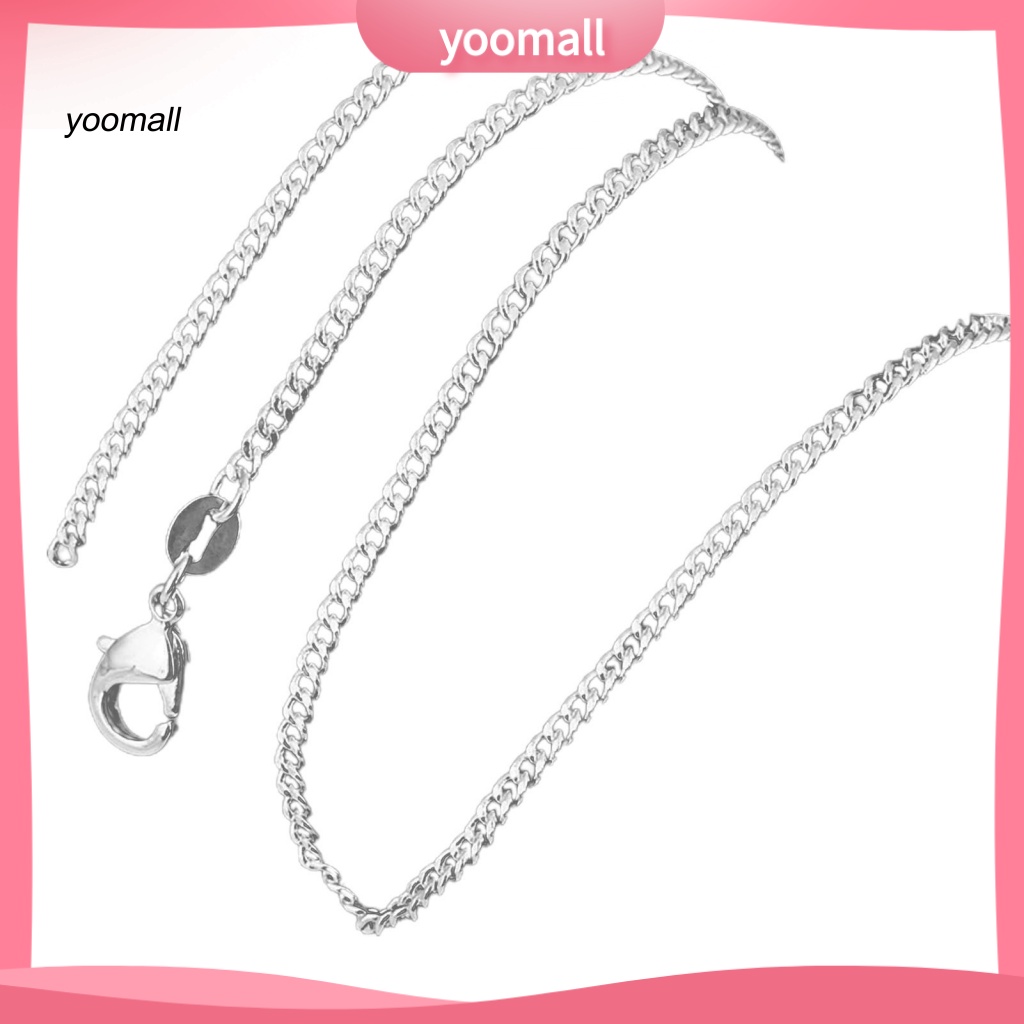 Vòng cổ Dài Bằng Đồng Dày Màu Sắc Bạc Phong Cách Hip Hop Cho Nam Và Nữ