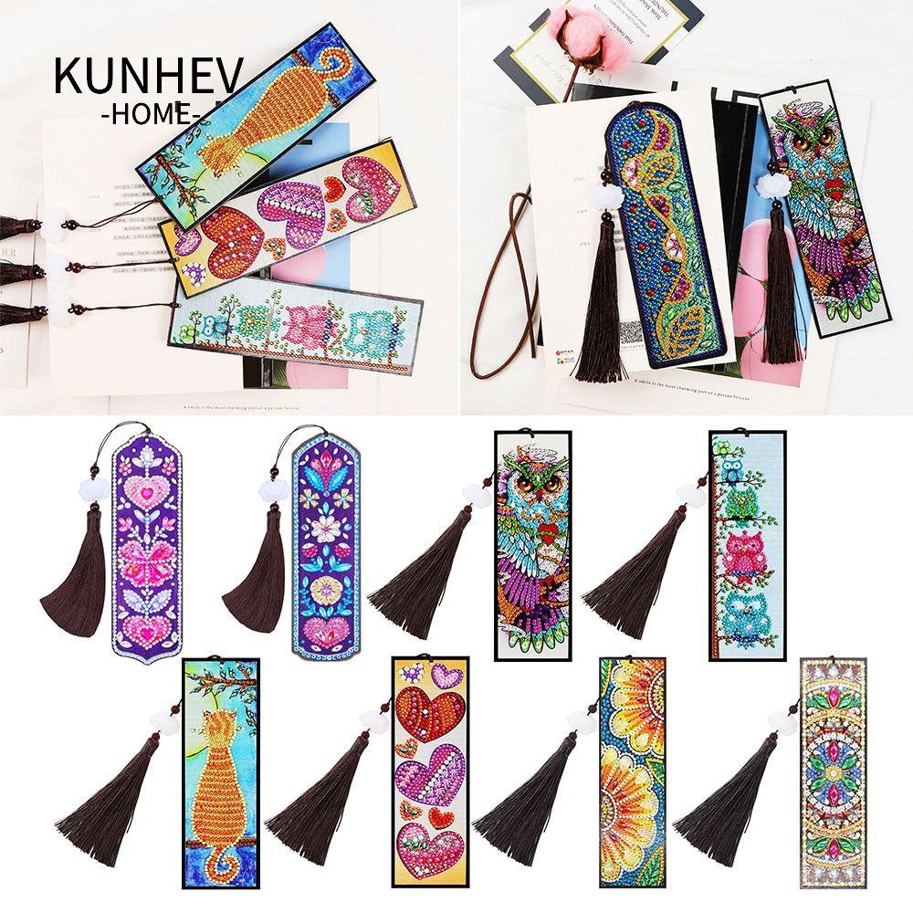 KUNHEV Bộ Dụng Cụ Đánh Dấu Trang Sách Thêu Thủ Công DIY