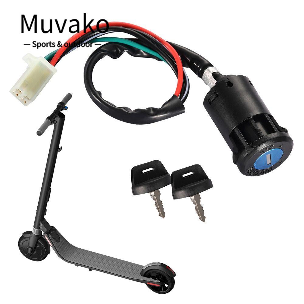 MUVAKO Công Tắc Đánh Lửa 4 Dây Chất Lượng Cao Chống Thấm Nước Kèm Vỏ Bọc Dành Cho Xe Scooter Điện