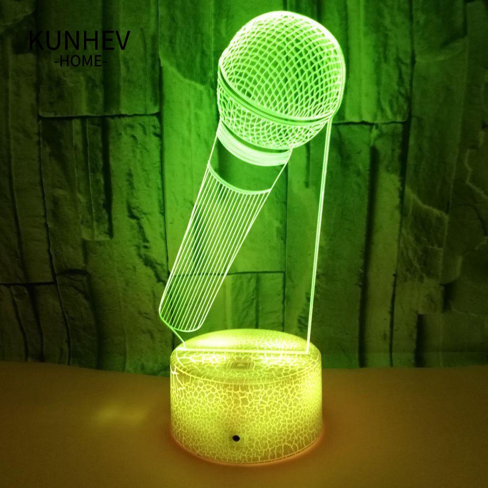 KUNHEV Đèn Led Để Bàn Kèm Micro Dùng Trang Trí Ban Đêm