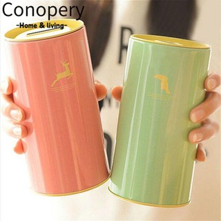 Conopery Hộp tiết kiệm bằng kim loại thiết kế hình trụ có hình các con vật hoạt hình xinh xắn kích thước 7.5*14cm