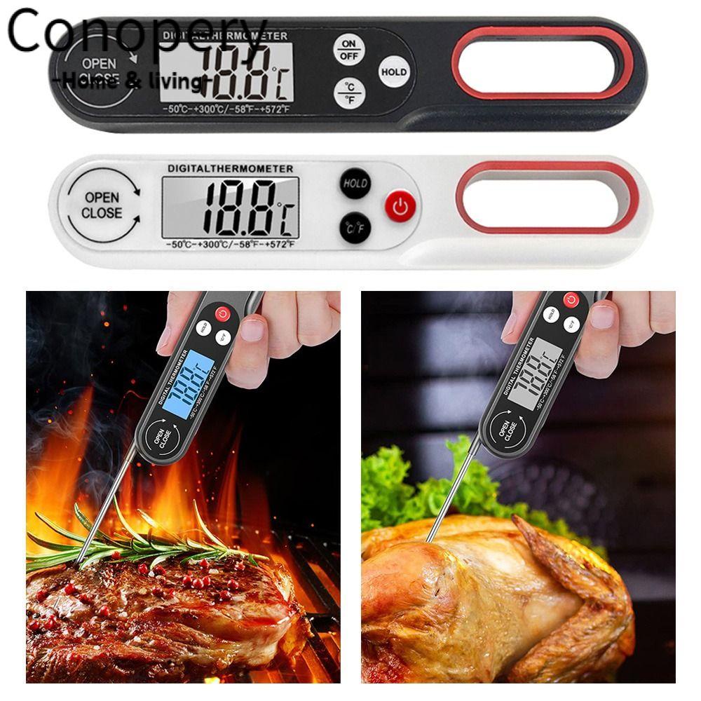 CONOPERY Nhiệt Kế Điện Tử Đo Nhiệt Độ Thức Ăn Có Thể Gấp Gọn Tiện Dụng Cho Nhà Bếp