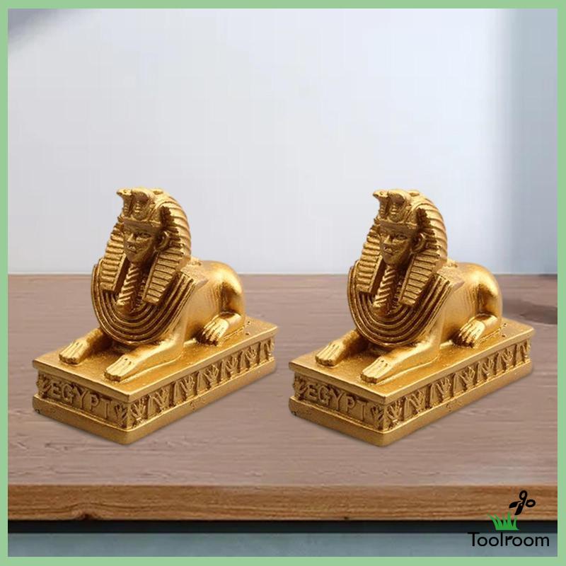 [Toolroom] Set 2 Bức Tượng Pharaoh Để Bàn Trang Trí