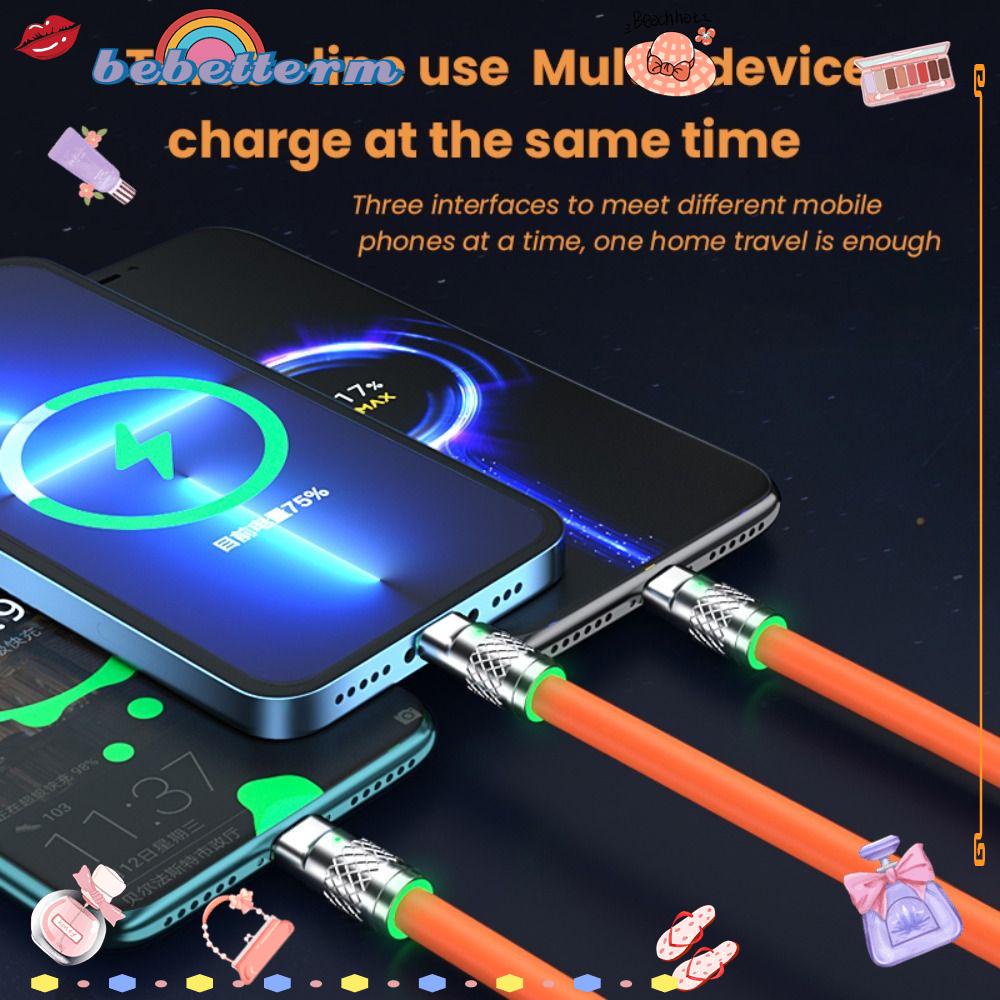 Dây Cáp Sạc Nhanh USB 3 Trong 1 6A Cho Huawei Micro