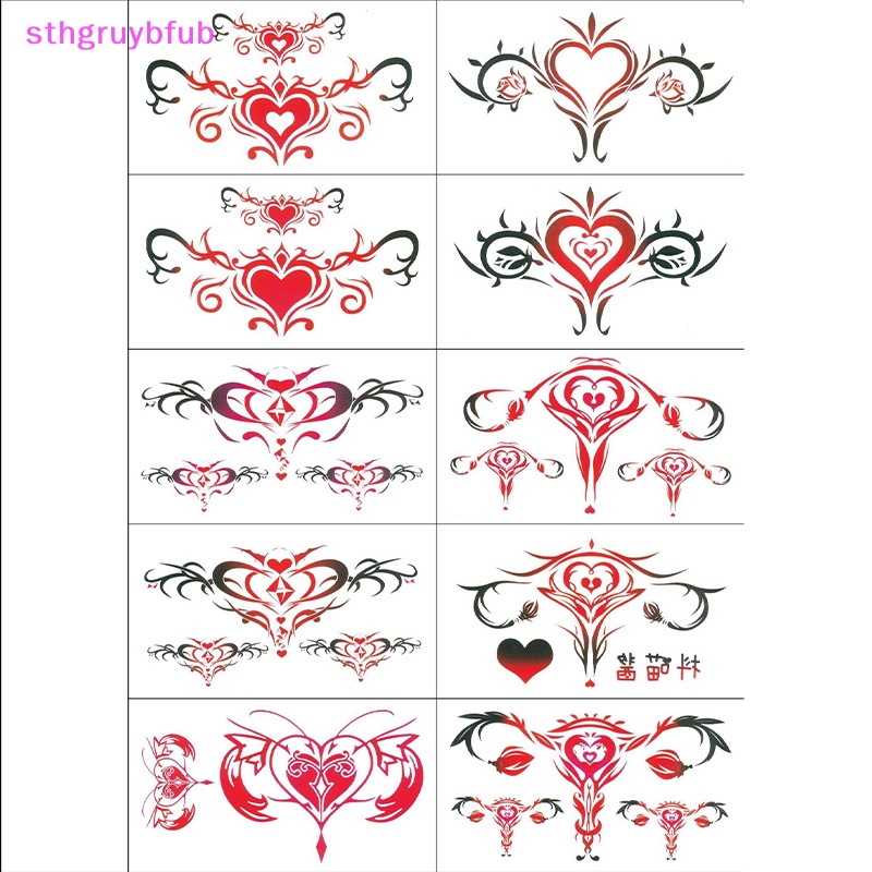 Set 10 Hình Xăm Dán Tạm Thời Chống Nước Hình Nữ Hoàng