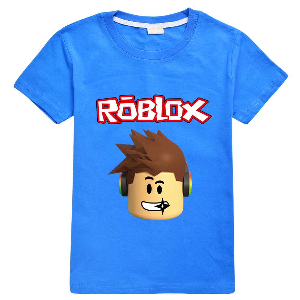 Áo Thun Cotton In Hoạt Hình Roblox Animation Gọn Nhẹ Thoáng Khí Thời Trang Mùa Hè Cho Bé Trai