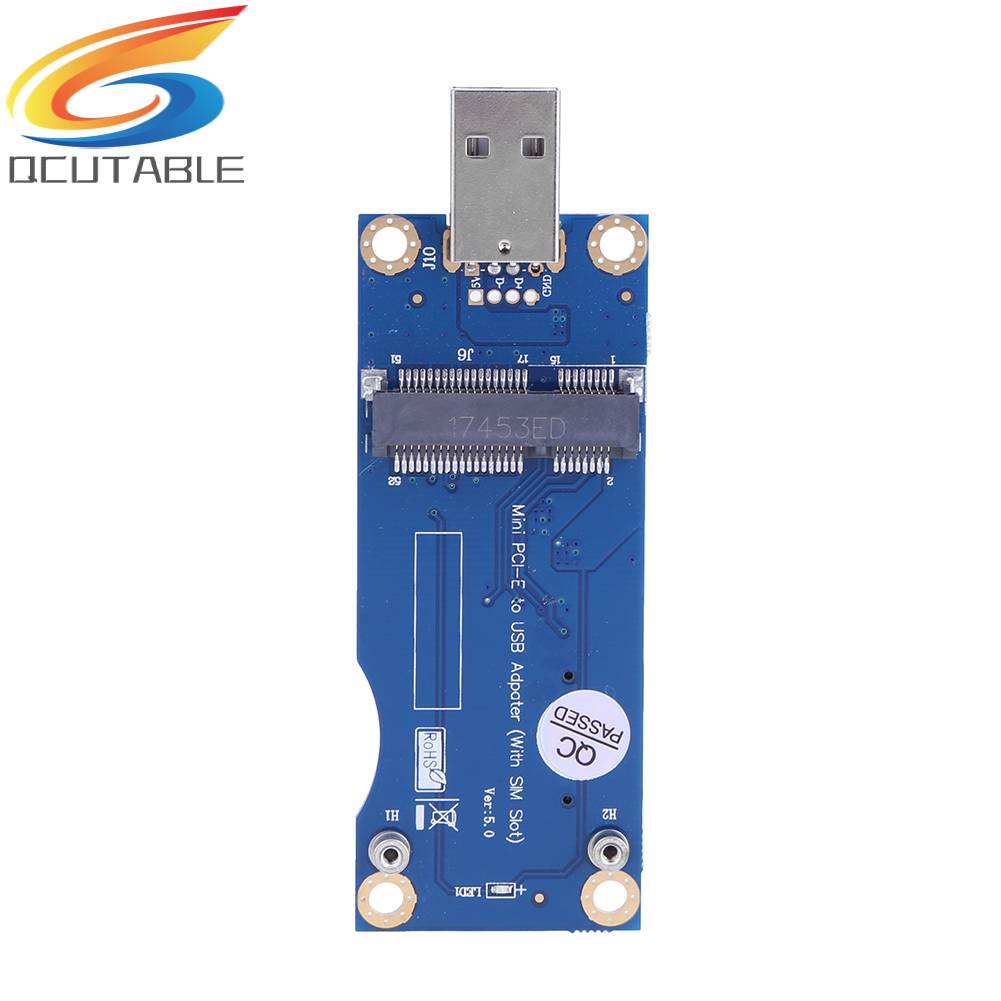 Card Chuyển Đổi PCI-E Sang USB + Khe SIM 6 / 8pin Cho Mô Đun WWAN LTE Thẻ