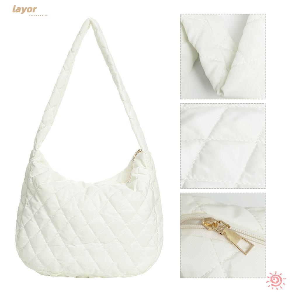 LAY Túi Đeo Vai Họa Tiết Sọc Caro Chất Liệu Cotton Siêu Nhẹ Thời Trang Cho Nữ