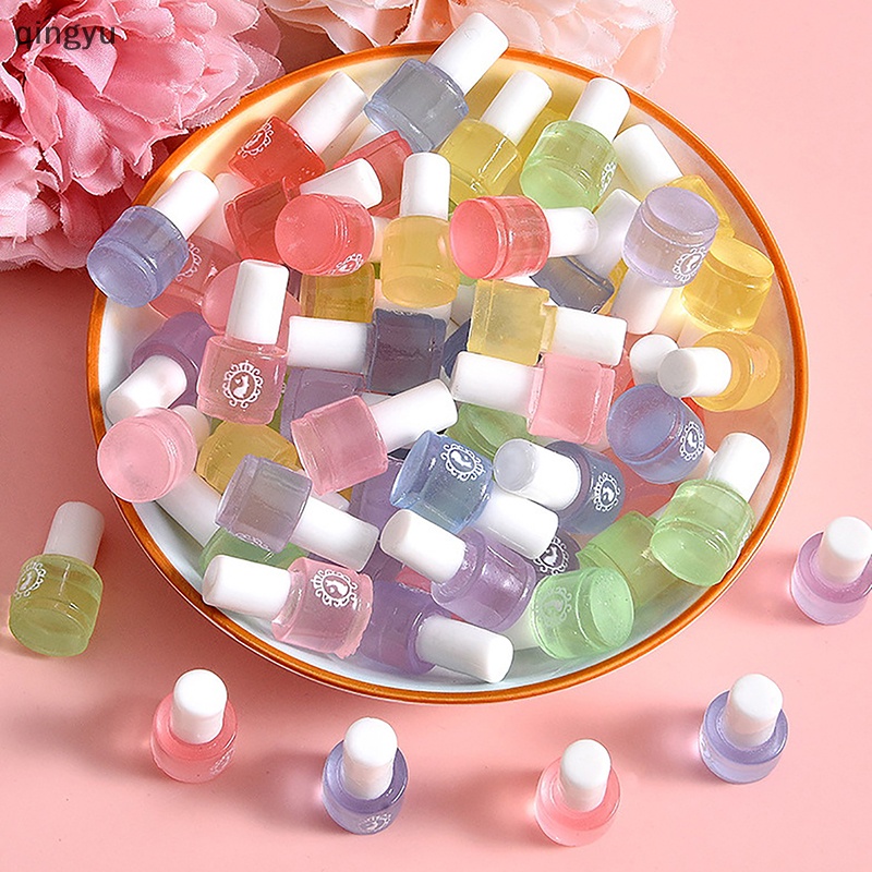 Bộ 5 Lọ Sơn Móng Tay Dạ Quang DIY Bằng Nhựa Resin Cho Điện Thoại Di Động