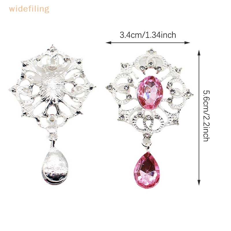 Mặt Dây Chuyền Phẳng Bằng Hợp Kim Bạc Đính Đá 34 * 56mm Dùng Làm Phụ Kiện Trang Trí Tóc DIY