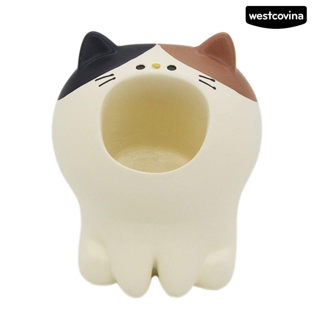 [WSTN]✎Giá Đỡ Bút Để Bàn Mini Bằng Nhựa Resin Họa Tiết Hoạt Hình Dễ Thương