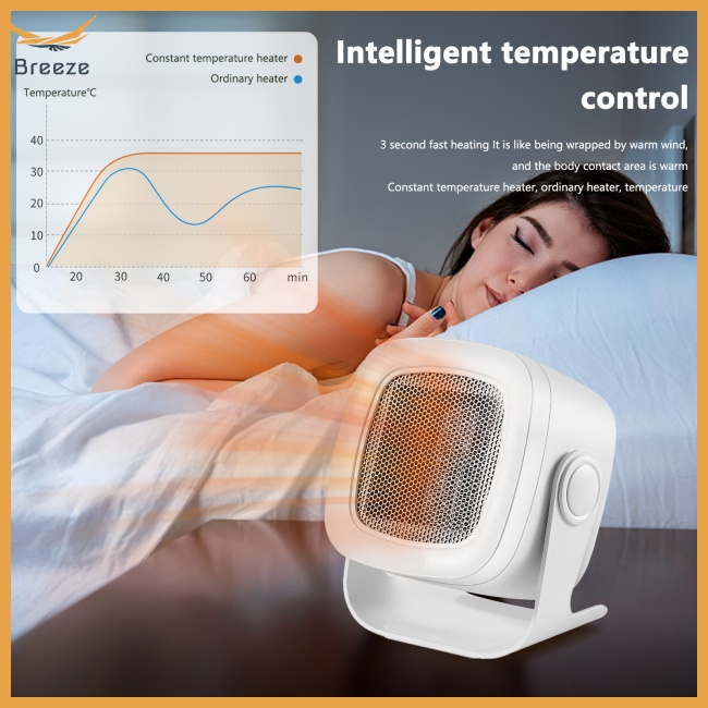 Quạt Sưởi 800w 45db Góc Rộng 90 Độ Ít Ồn Tiện Dụng Cho Phòng Khách / Phòng Ngủ / Văn Phòng