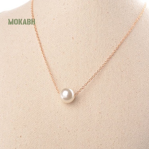 [Mok Abh] Vòng Cổ Choker Chất Liệu Hợp Kim Có Đính Ngọc Trai Giả Thời Trang